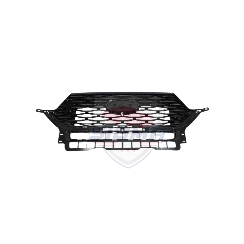 2020-2023 Ford Explorer Front Bumper Upper Grille Gloss Black - Image 2